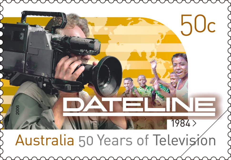 50 Years of Television - 50c stamp - Dateline