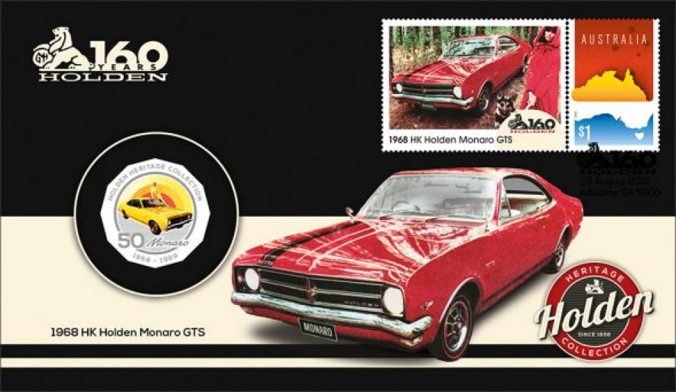 1968 Holden Monaro stamp and coin cover