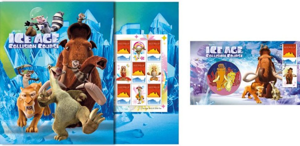 Ice Age stamp pack and medallion cover