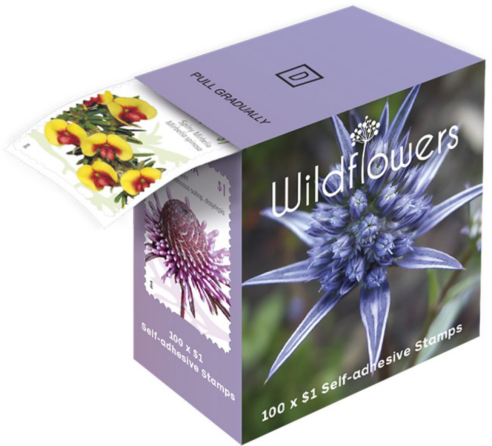 2016 Wildflowers stamp issue, roll of 100 self-adhesive stamps