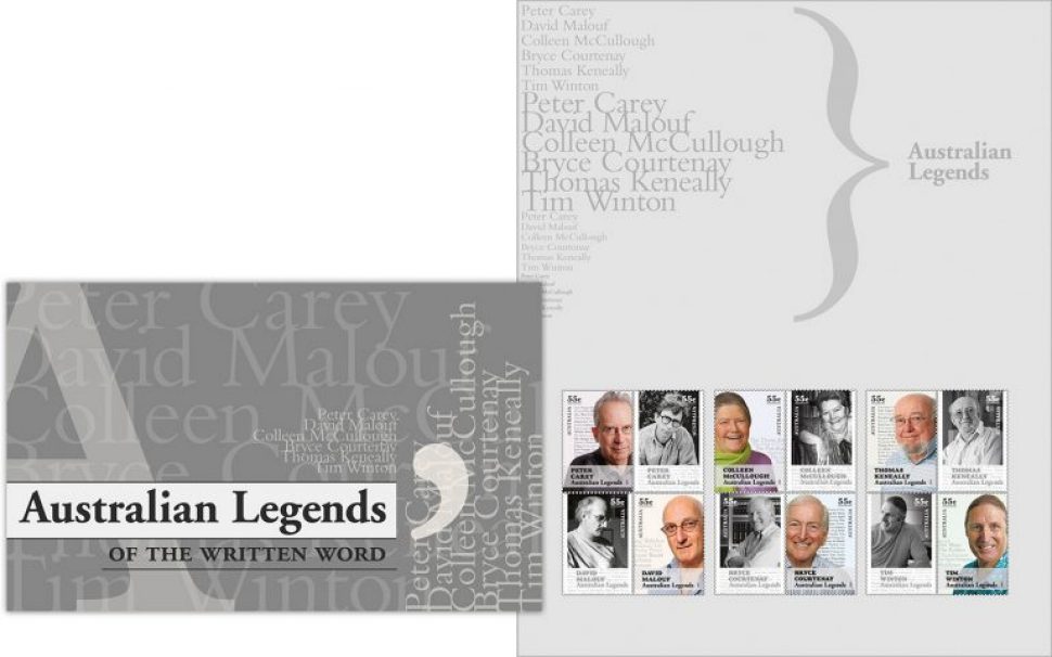 2010 Australian Legends of the Written Word stamp pack