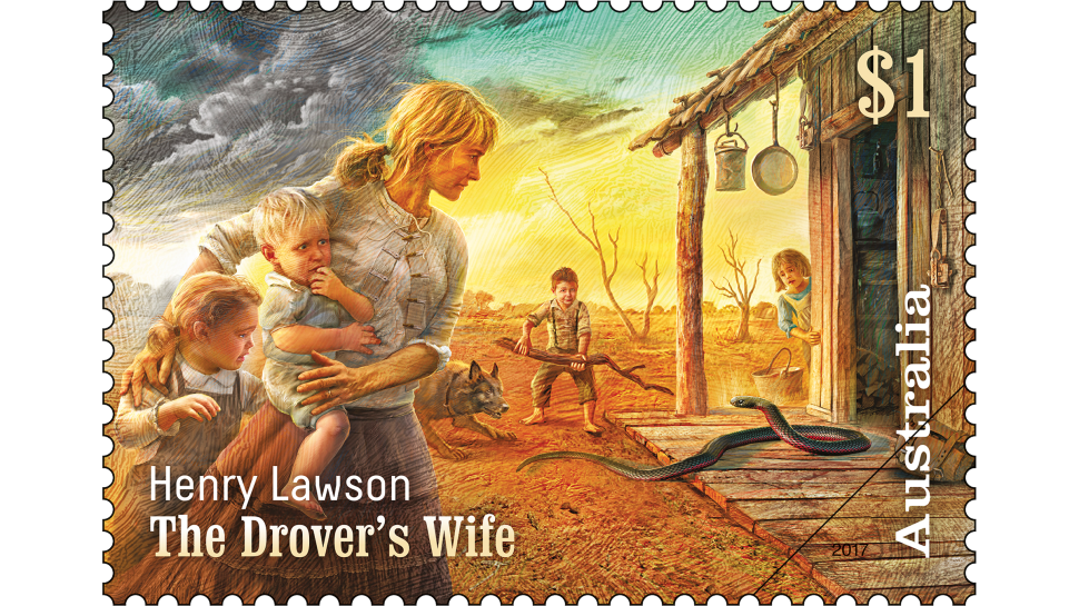 Henry Lawson: 1867-1922 The Drover's Wife stamp