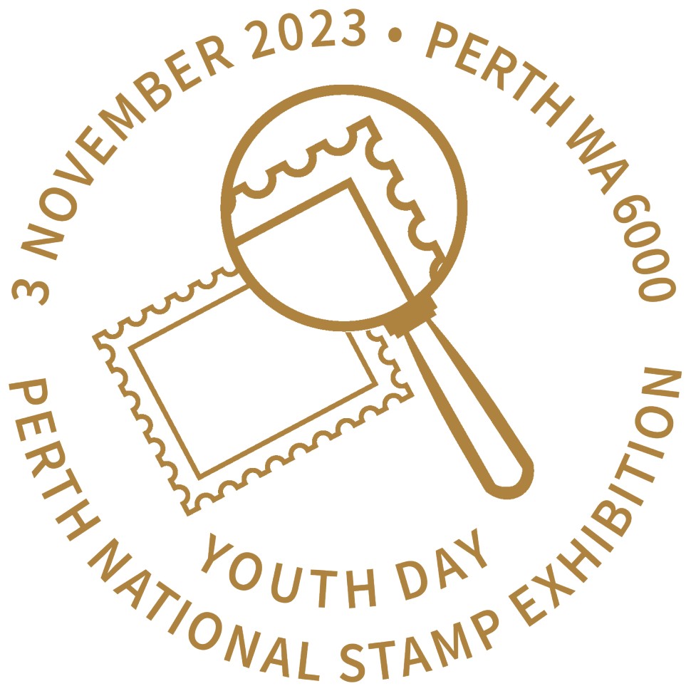 3 November 2023 Perth WA 6000 Perth National Stamp Exhibition Postmark Youth Day