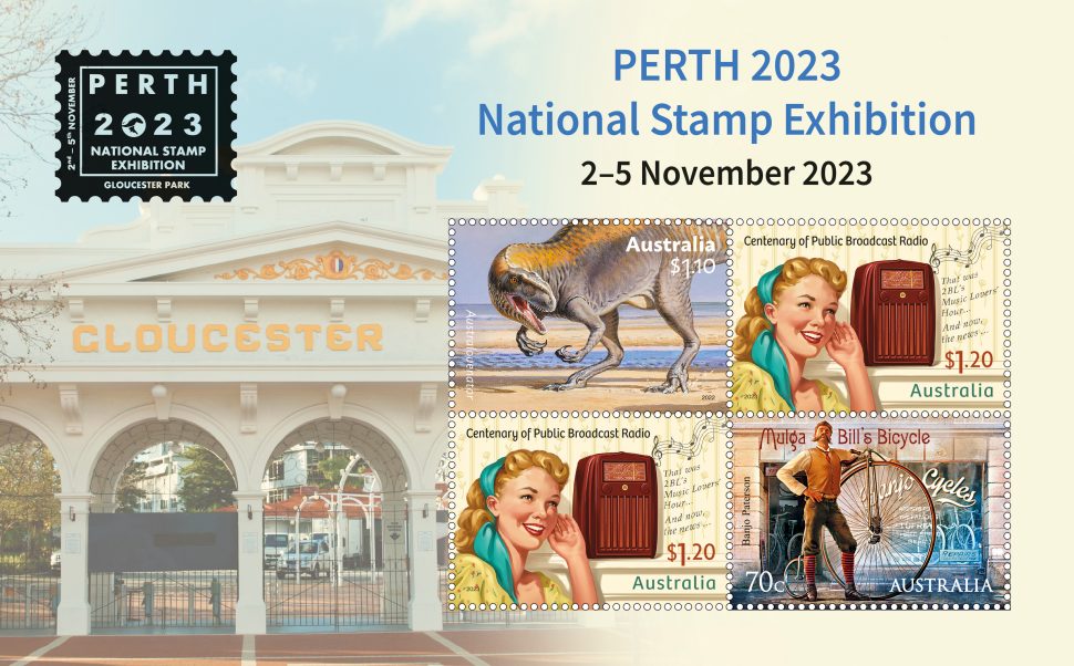 Perth National Stamp Exhibition 2-5 November 2023 minisheet