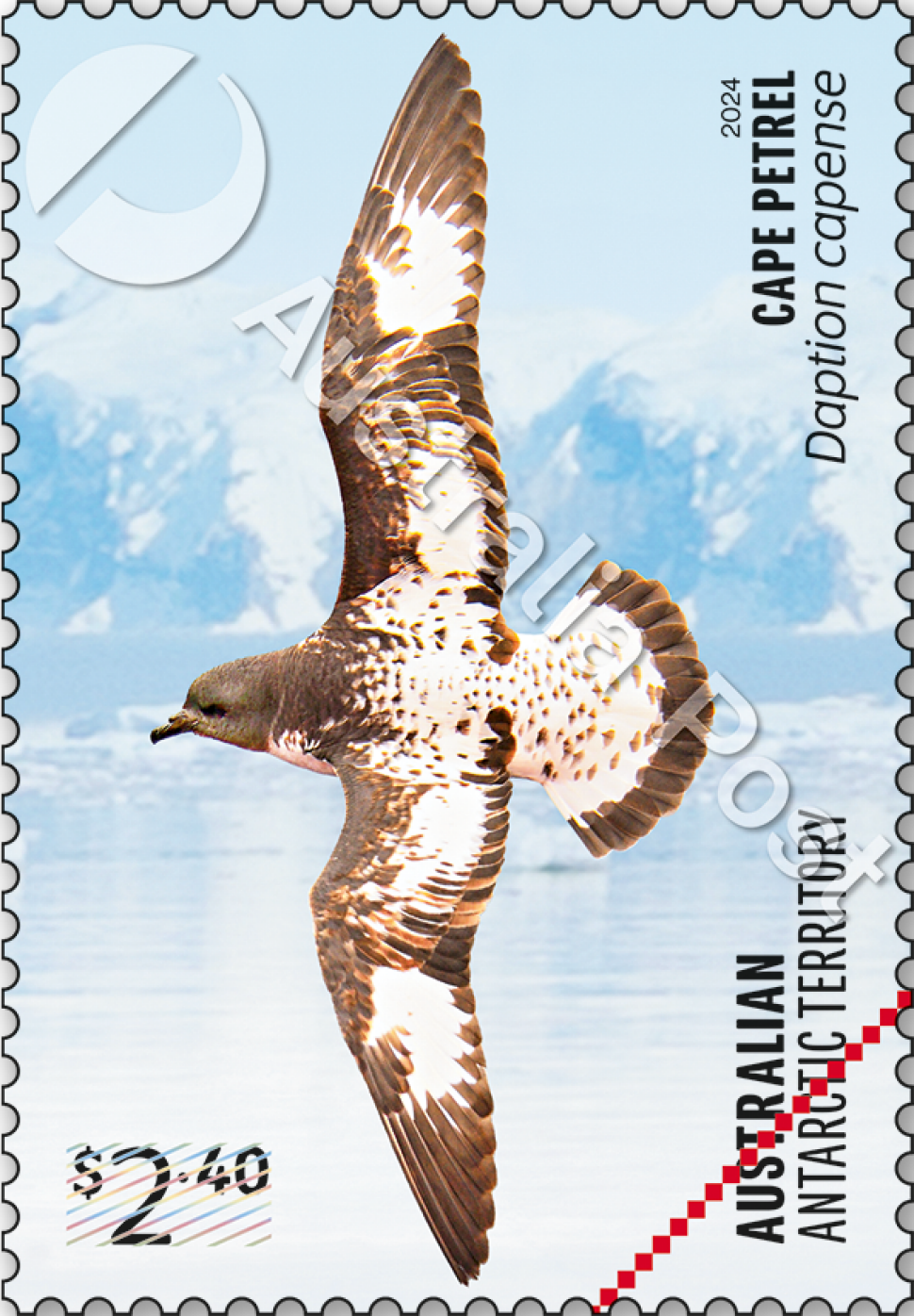 $2.40 Cape Petrel, Daption capense stamp