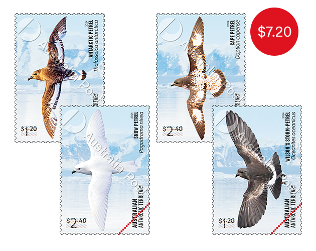Set of gummed stamps - RRP: $7.20