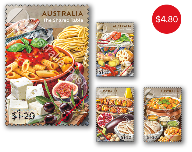 Set of gummed stamps - RRP: $4.80